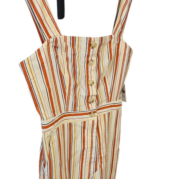 Anthropologie Maeve The Portside Button Front Sleeveless Striped Jumpsuit, 14 - Picture 11 of 11